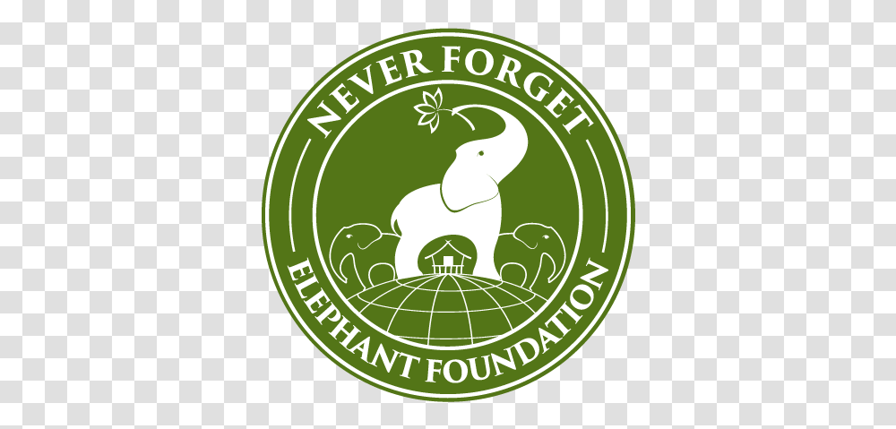 Never Forget Elephant Foundation Illustration, Logo, Symbol, Badge, Text Transparent Png
