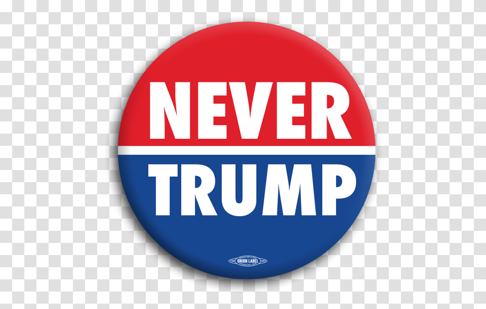 Never Trump Button, Logo, Trademark Transparent Png