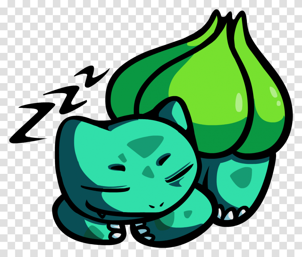 Nevercake Sleeping Bulbasaur, Green, Plant, Vegetable, Food Transparent Png