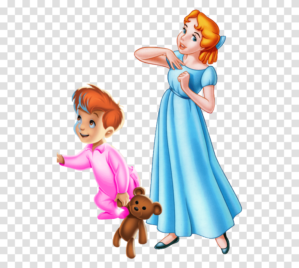 Neverland Clipart Disney Peter Pan Wendy, Figurine, Toy, Doll, Female Transparent Png