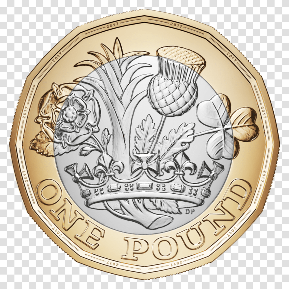 New 1 Pound Coin, Money, Nickel, Dime Transparent Png