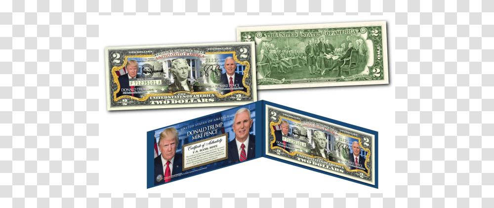 New 2 Dollar Bill 2017, Person, Human, Money Transparent Png