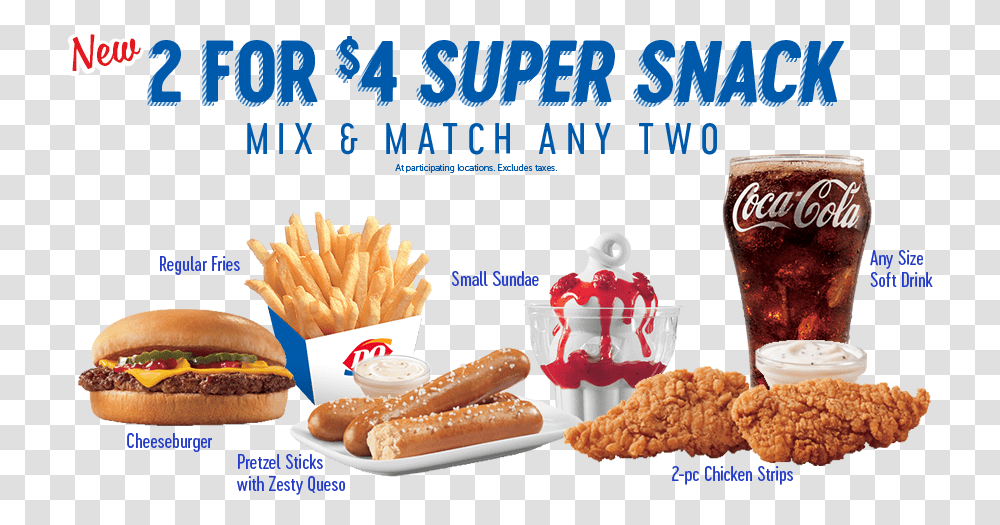 New 2 For 4 Super Snack Mix Amp Match, Burger, Food, Fries, Fried Chicken Transparent Png