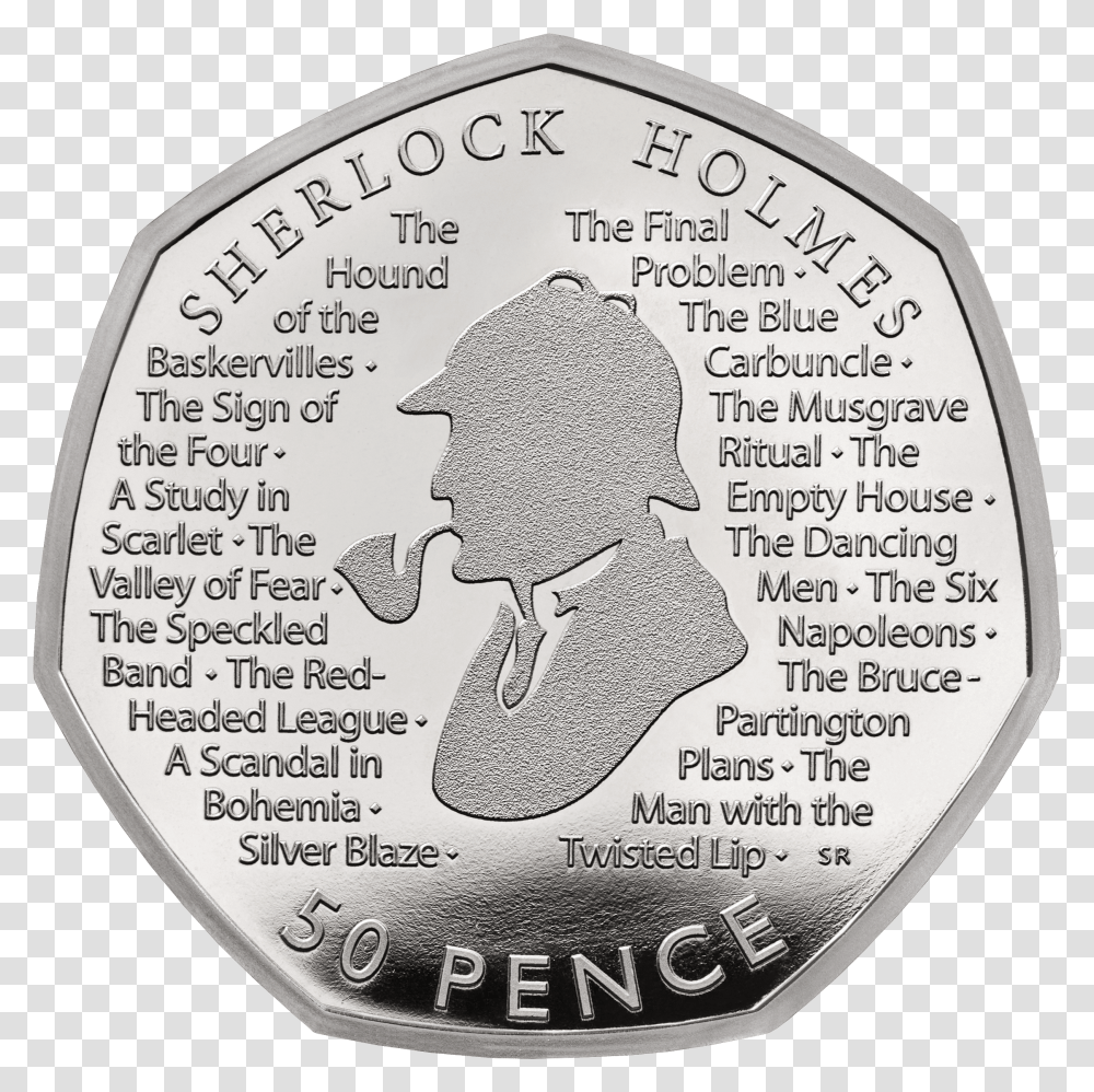 New 50p And 2 Coins To Launch This Year Featuring Sherlock Coin Transparent Png