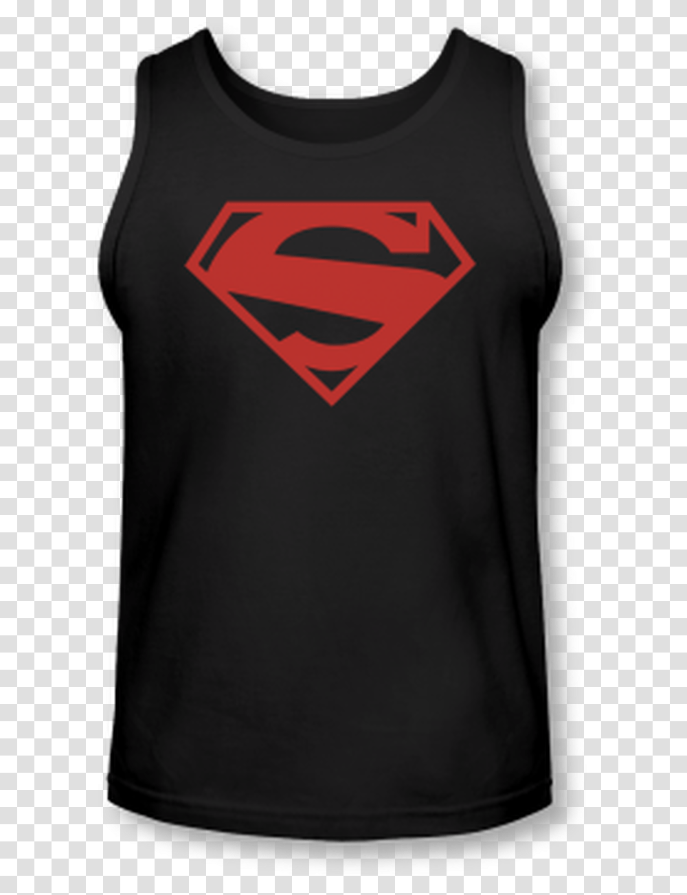 New 52 Black And Red Adult Tank Top Superman, Clothing, Apparel, Shirt, Sleeve Transparent Png