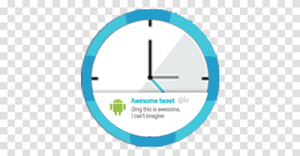 New Android Wear App Brings A Twitter Dot, Analog Clock, Disk, Wall Clock Transparent Png