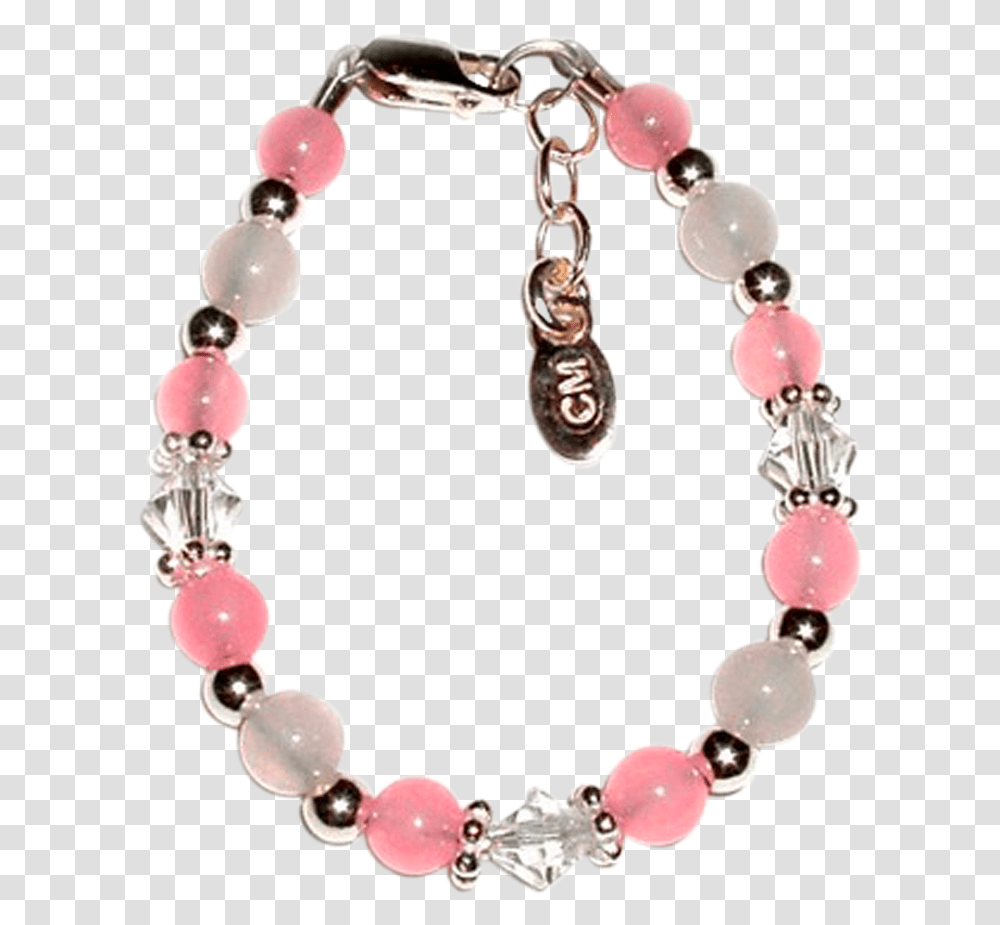 New Arrival Baby Bracelet Pink With Crystals Solid, Accessories, Accessory, Bead, Jewelry Transparent Png