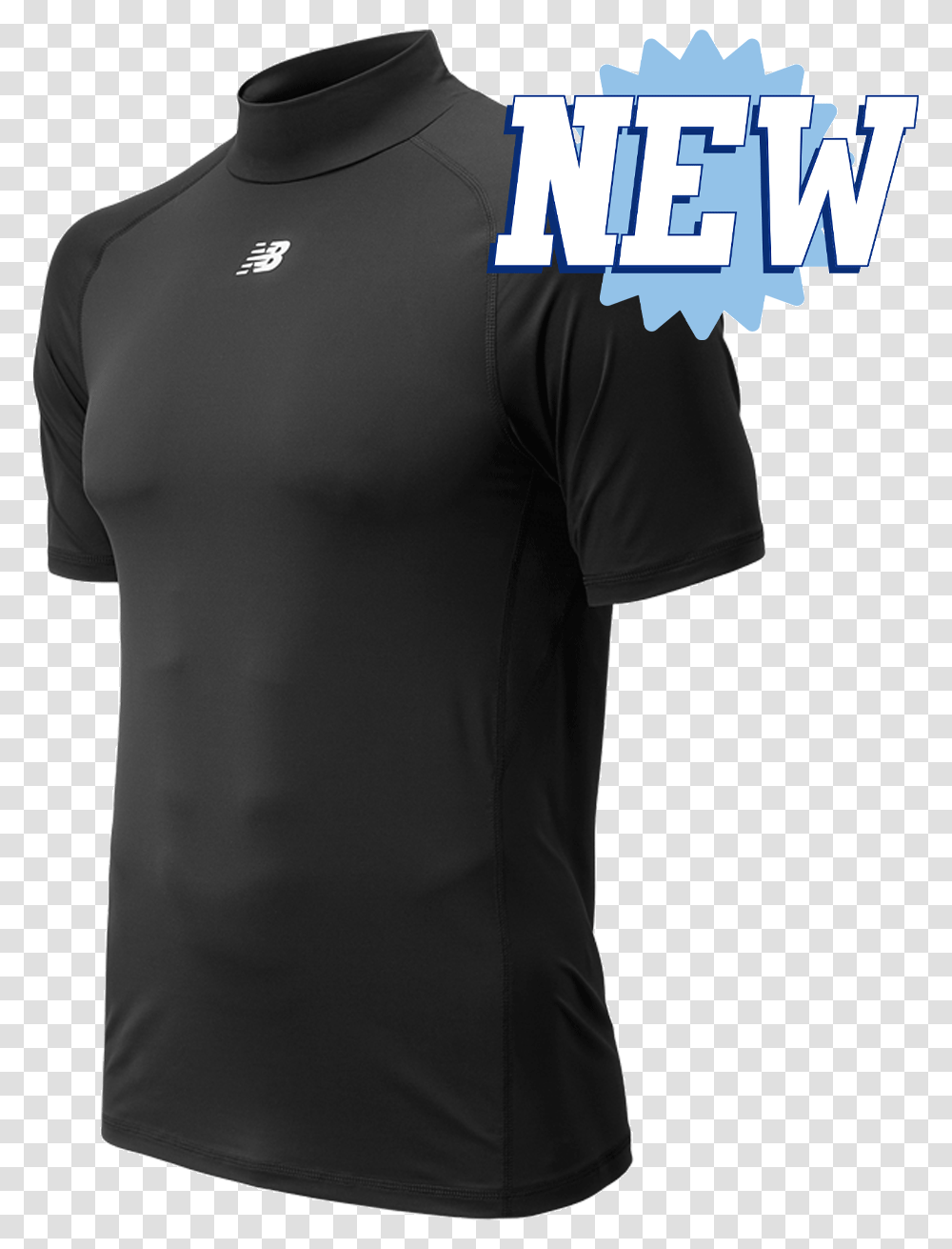 New Balance Challenger Mock Neck Active Shirt, Apparel, Sleeve, Long Sleeve Transparent Png