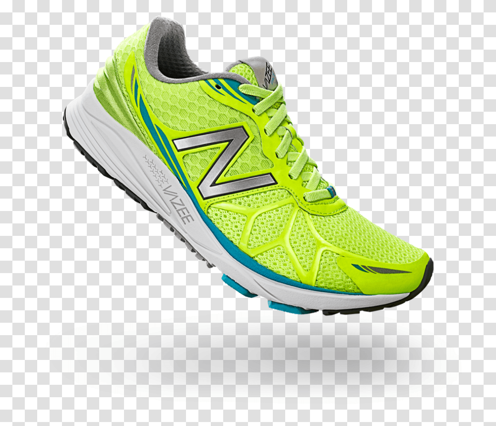 New Balance Neon Yellow Sneaker Running Shoe, Footwear, Apparel Transparent Png