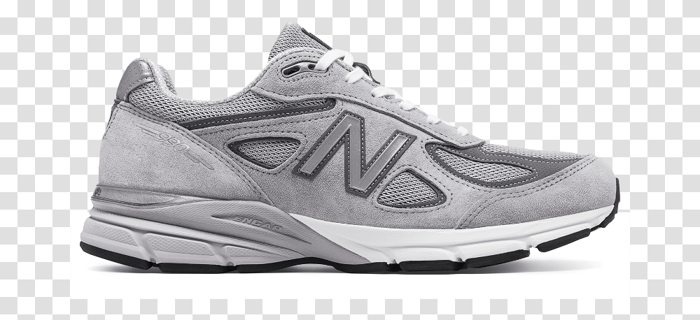 New Balance New Balance 990v4 Grey, Shoe, Footwear, Apparel Transparent Png