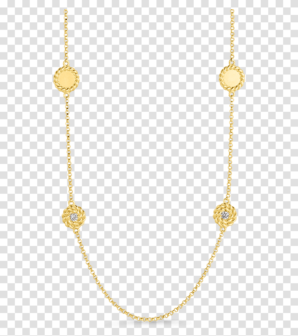 New Barocco 18k Yellow Gold Alternating Diamond Station Necklace, Accessories, Accessory, Jewelry, Chain Transparent Png