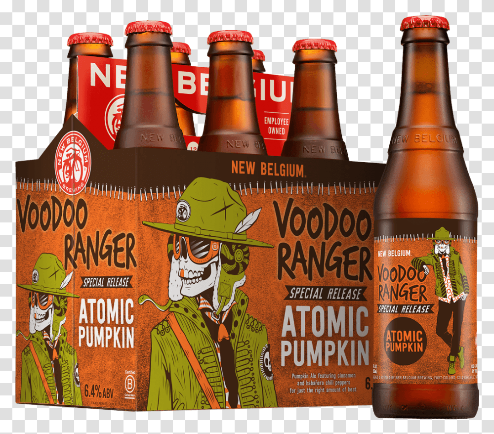 New Belgium Voodoo Atomic Pumpkin, Beer, Alcohol, Beverage, Drink Transparent Png