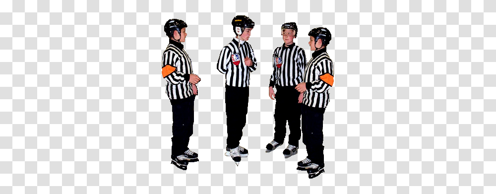 New Brunswick Officials Association Hockey Powered By Referee, Person, Helmet, Clothing, People Transparent Png