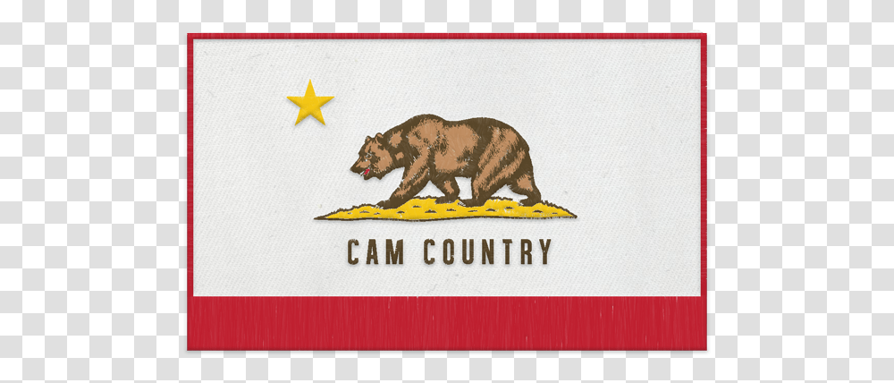 New California Republic Flag, Mammal, Animal, Brown Bear, Wildlife Transparent Png