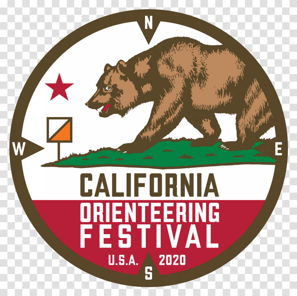 New California Republic Flag, Wildlife, Animal, Mammal, Bear Transparent Png