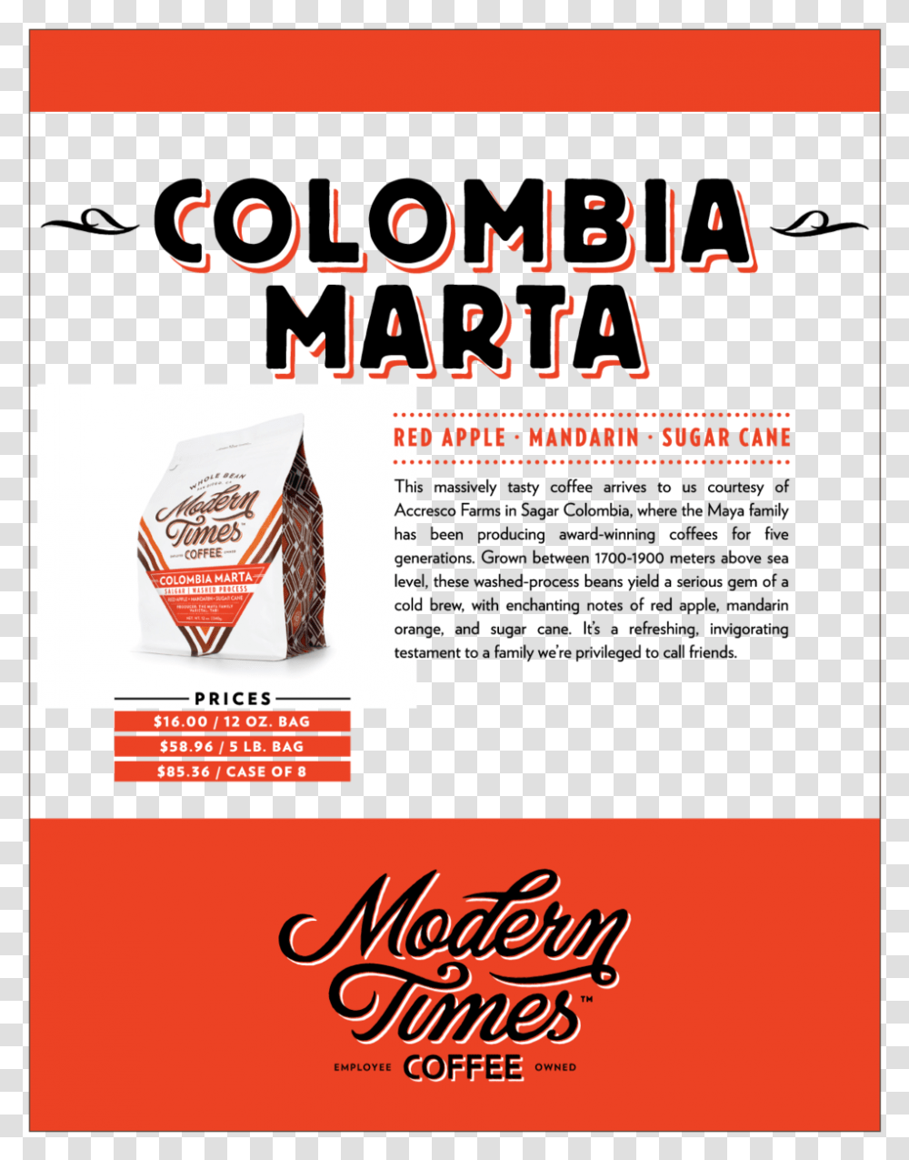New Colombia Marta Whole Sale Sell Sheet Flyer, Advertisement, Poster, Paper, Brochure Transparent Png