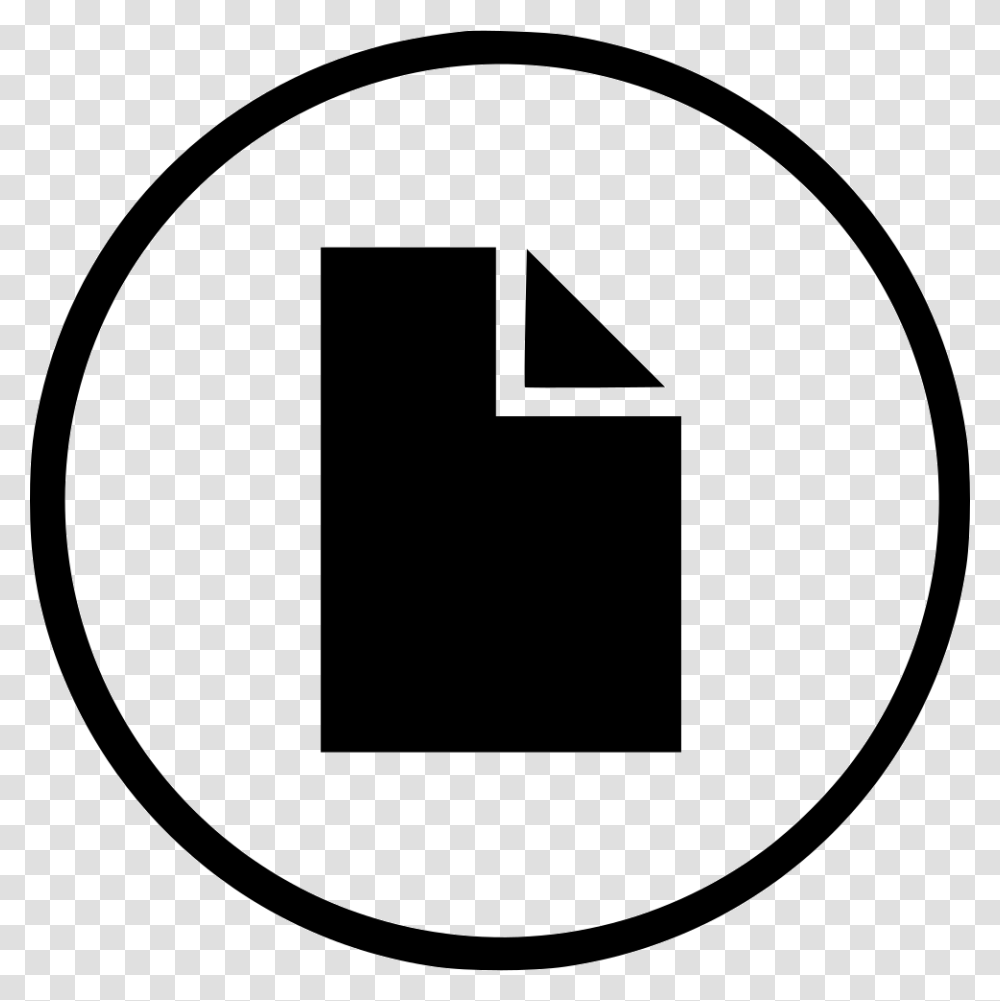 New Create File Doc Document Round Program Document Icon Round, Logo, Trademark Transparent Png