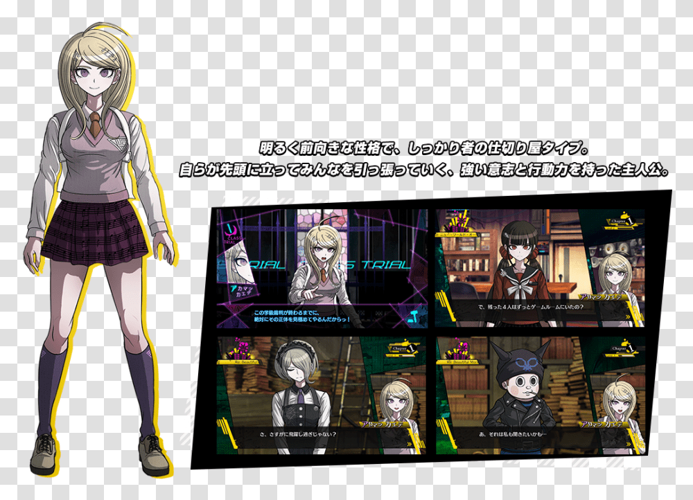 New Danganronpa V3 Teaser Site Updates With Box Art A Cast Kaede Akamatsu, Person, Clothing, Sleeve, Costume Transparent Png