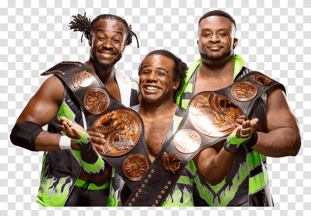 New Day 9 Image Wwe Tag Team Championship The New Day, Person, Costume, Sport, Gold Transparent Png