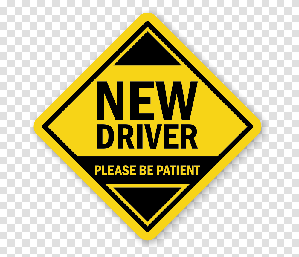 New Driver Car Hang Tag And Label Sku Language, Symbol, Road Sign, Logo, Trademark Transparent Png