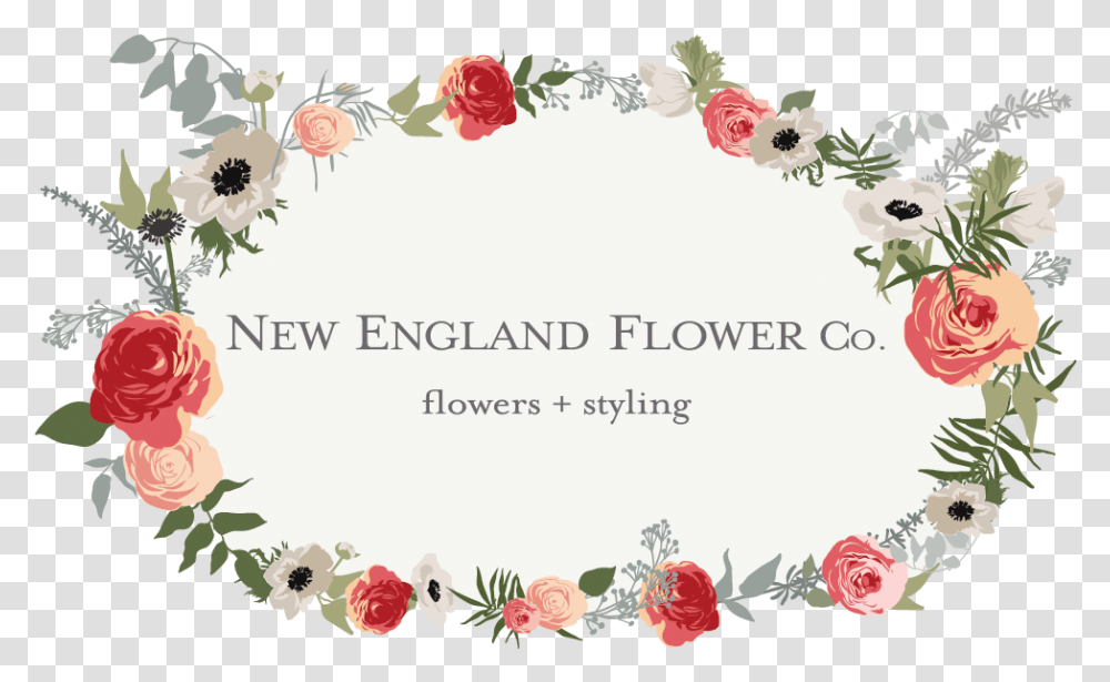 New England Flower Co Logo Garden Roses, Floral Design, Pattern Transparent Png