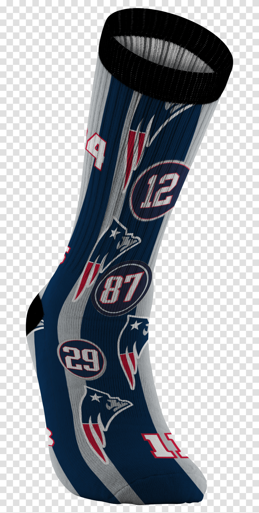 New England Patriot Football Socks Unisex, Clothing, Apparel, Text, Footwear Transparent Png