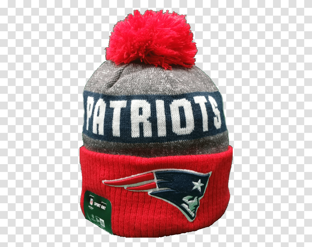New England Patriots Alternate 2016 2017 Sideline Knit Pom Toque, Clothing, Apparel, Beanie, Cap Transparent Png