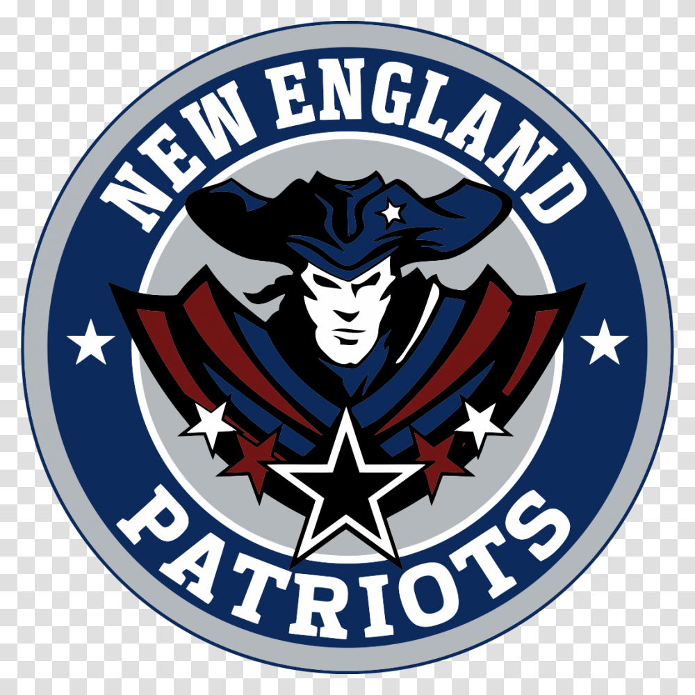 New England Patriots Logo Round, Trademark, Emblem, Person Transparent Png
