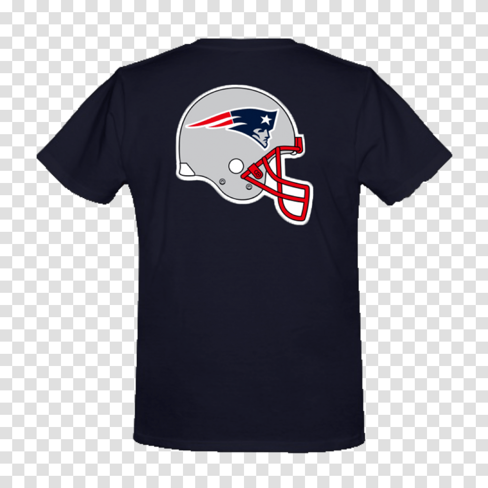 New England Patriots Majestic Nfl Helmet Logo T Shirt Navy, Apparel, T-Shirt, Sleeve Transparent Png