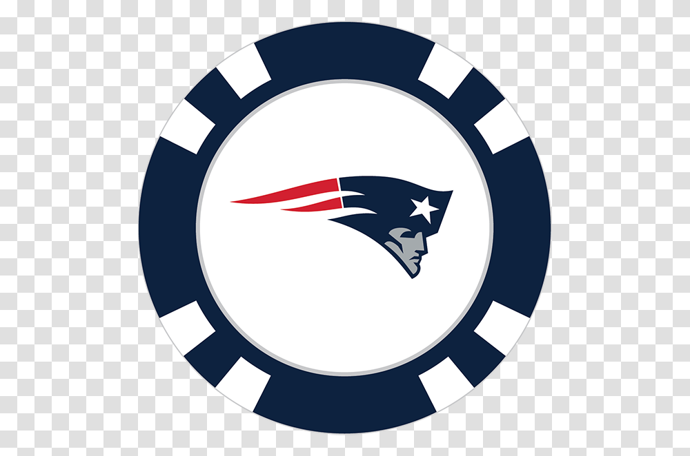 New England Patriots Poker Chip Ball Marker, Logo, Animal, Tape Transparent Png