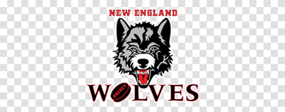 New England Wolves Logo Stickpng New England Wolves Hockey, Text, Building, Advertisement, Poster Transparent Png