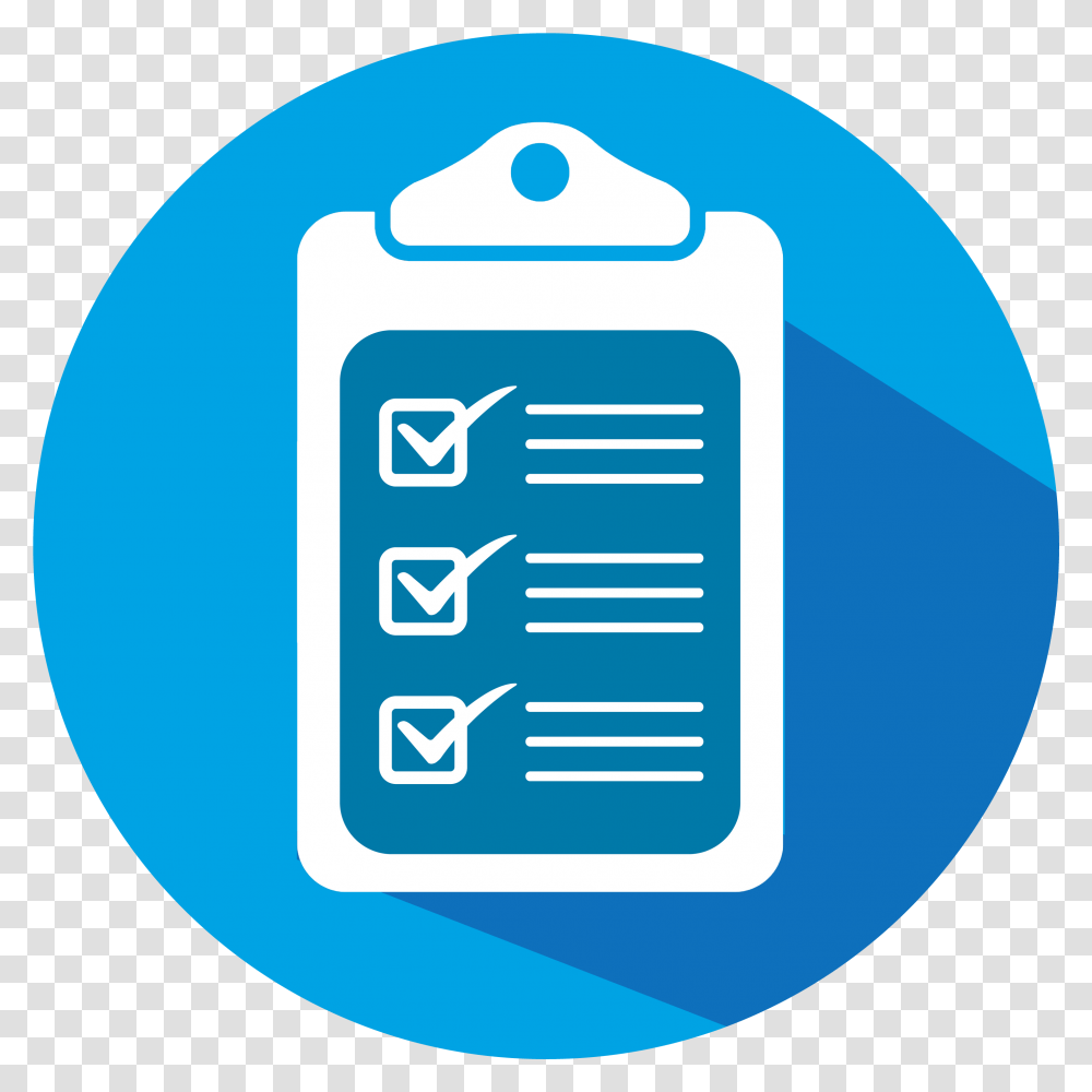 New Enquiry Checklist For Distributors Check List Icon Blue, Label, First Aid, Urban Transparent Png
