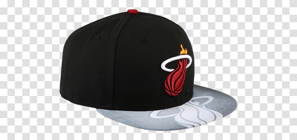 New Era Vizasketch Miami Heat Fitted Cap Cap Full Size Baseball Cap, Clothing, Apparel, Hat Transparent Png