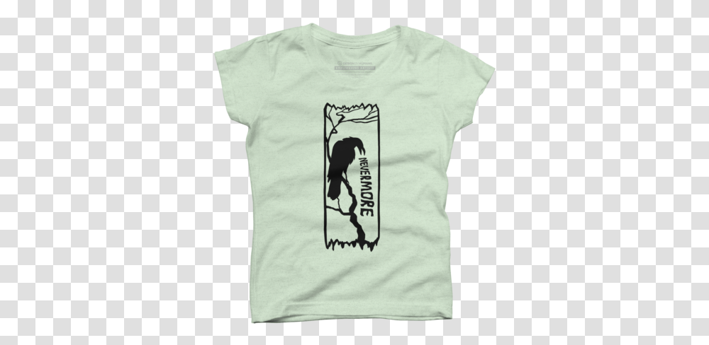 New Green Crow Girl's T Shirts Design By Humans, Clothing, Apparel, T-Shirt Transparent Png