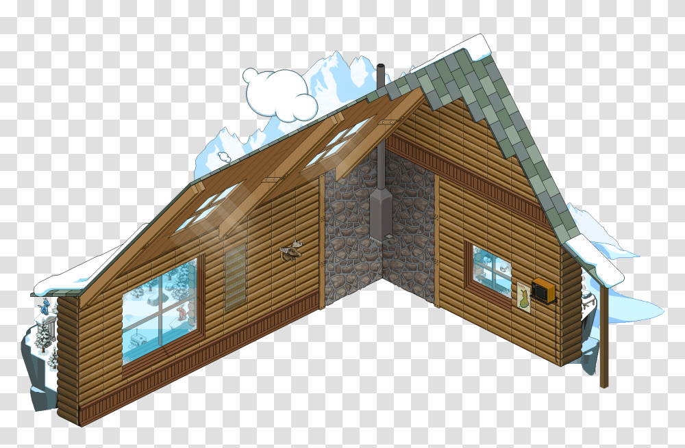 New Habbo Public Room Images Adsbackground Ragezone Habbo Room Bg, Housing, Building, House, Cabin Transparent Png