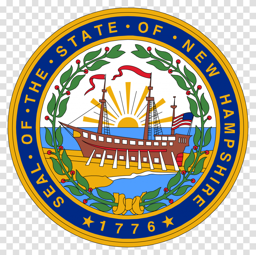 New Hampshire Seal, Logo, Meal, Dish Transparent Png