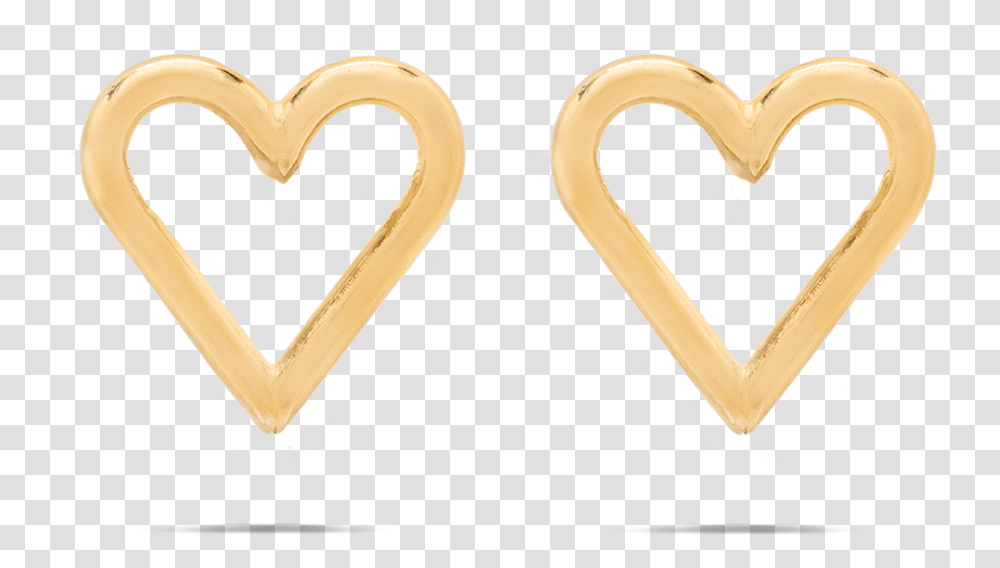 New Heart Outline Studs Heart, Text, Alphabet, Sweets, Food Transparent Png