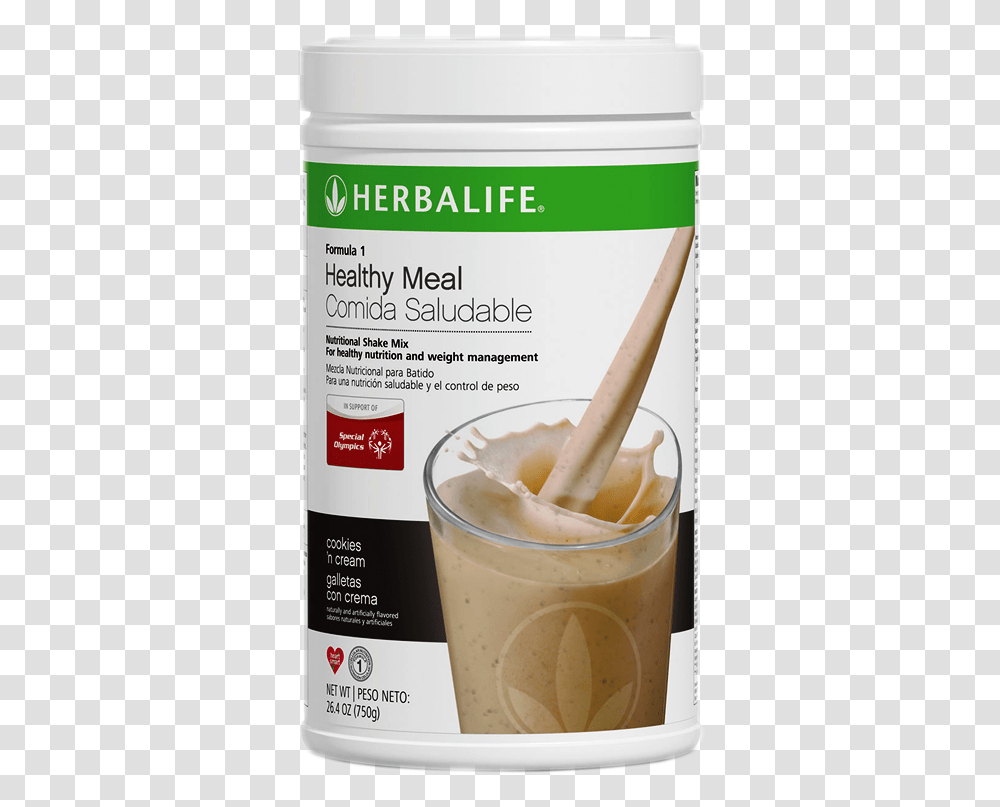 New Herbalife Formula 1 Shake Any Flavorfiberaloetea Cookies N Cream Shake Herbalife, Juice, Beverage, Drink, Milk Transparent Png