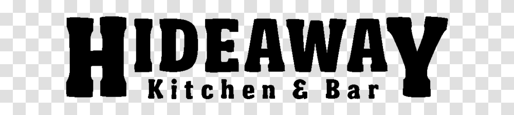 New Hideaway Kitchen And Bar Logo Black And White, Gray, World Of Warcraft Transparent Png