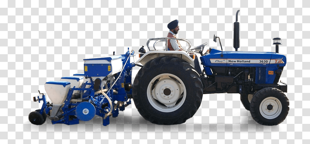 New Holland Seed Drill, Wheel, Machine, Person, Vehicle Transparent Png