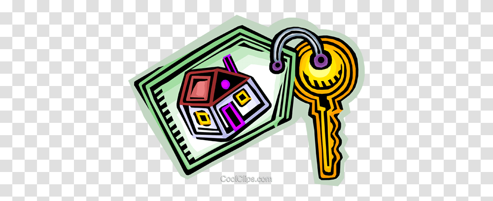 New Home Key Royalty Free Vector Clip Art Illustration, Pac Man Transparent Png