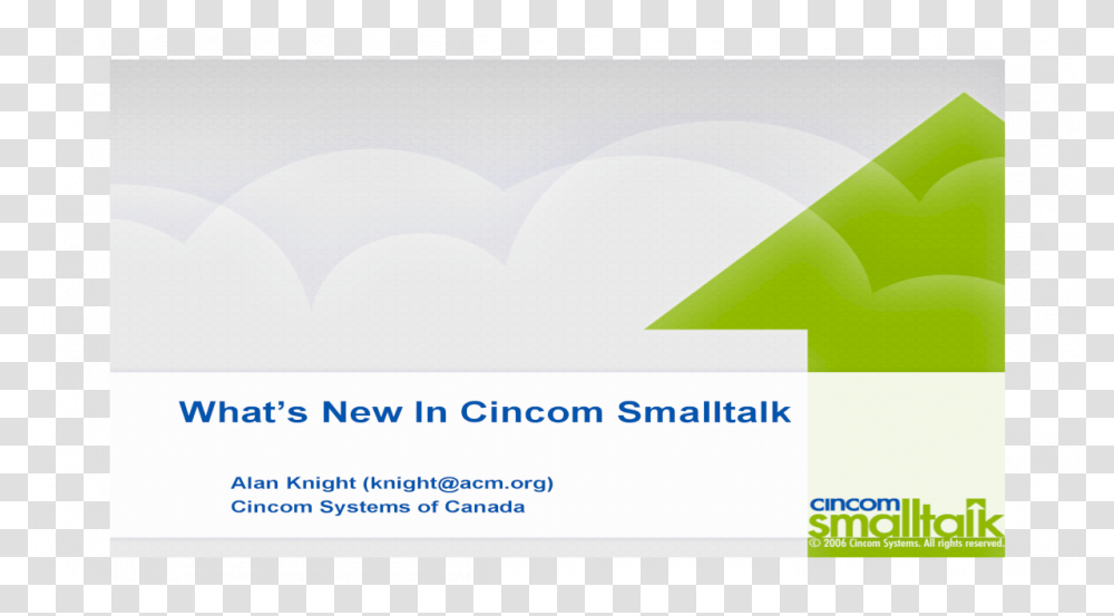 New In Cincom Smalltalk Pdf Document Horizontal, Text, Paper, Business Card, Graphics Transparent Png