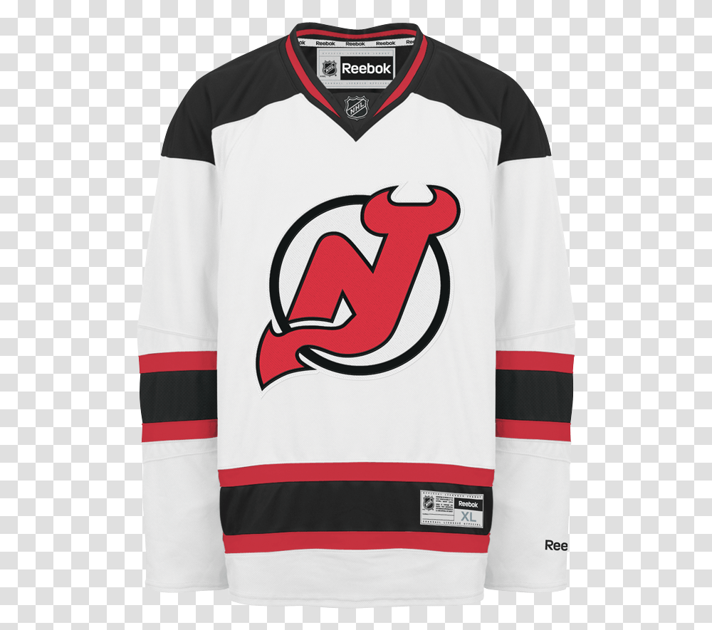 New Jersey Devils White Jersey Adidas, Sleeve, Shirt, Long Sleeve Transparent Png