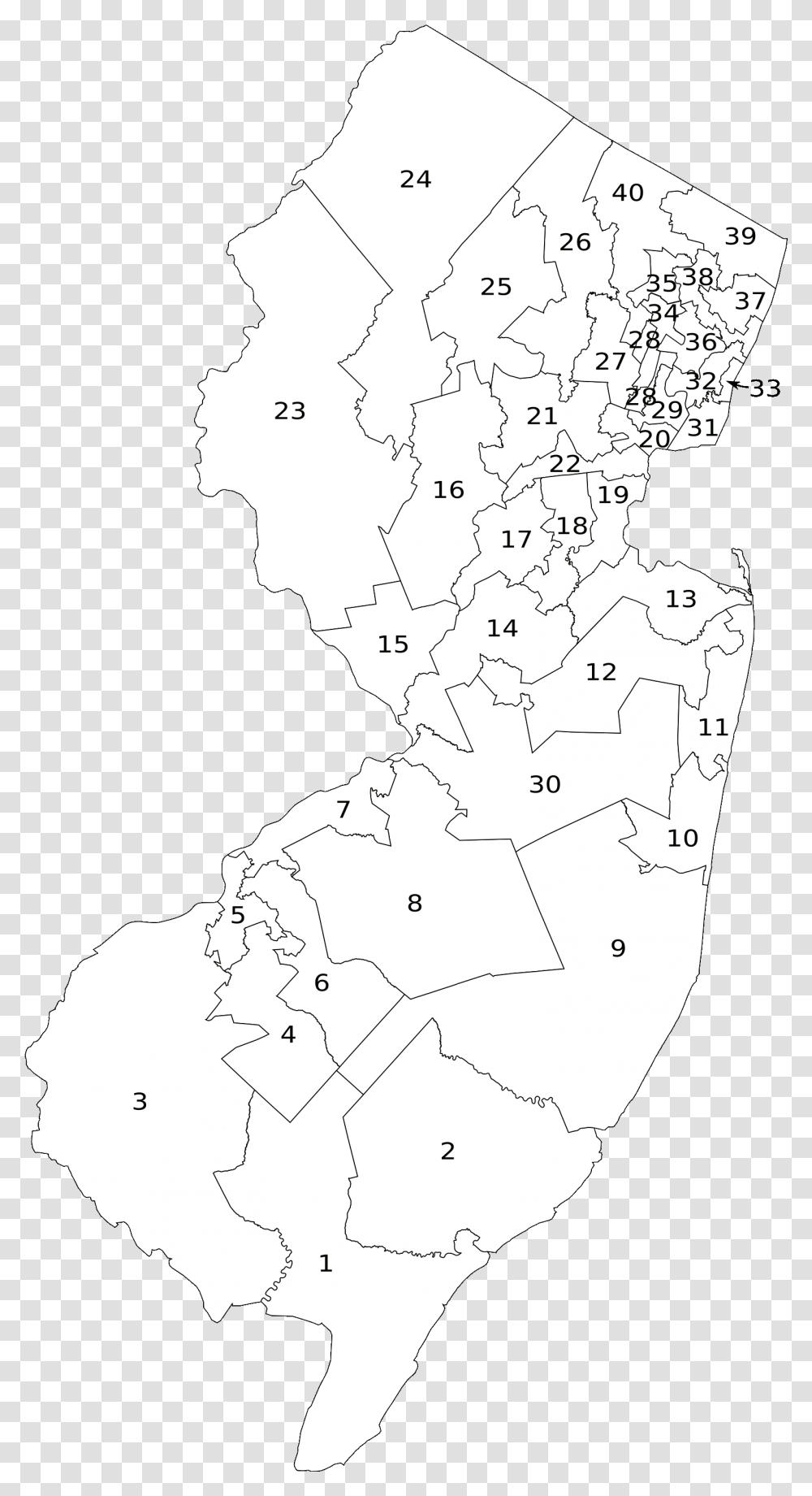 New Jersey, Map, Diagram, Atlas, Plot Transparent Png