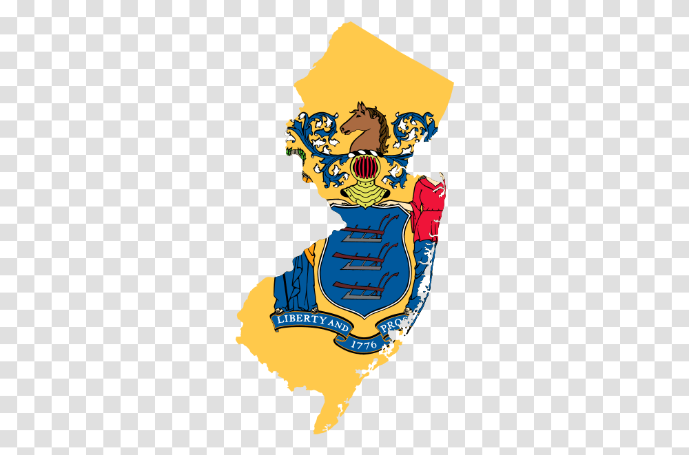 New Jersey State Flags Clipart New Jersey Capital Map, Person, Graphics, Crowd, Drawing Transparent Png