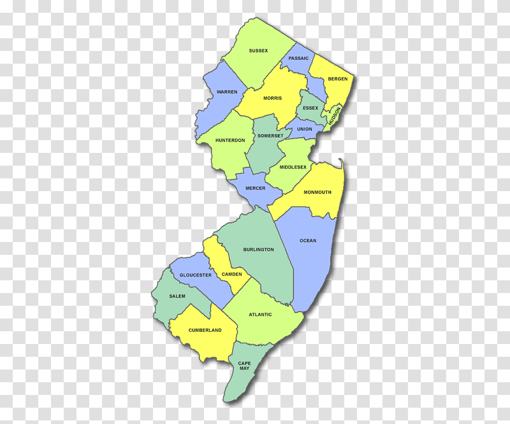 New Jersey State Map Map Of New Jersey, Diagram, Plot, Atlas, Vegetation Transparent Png
