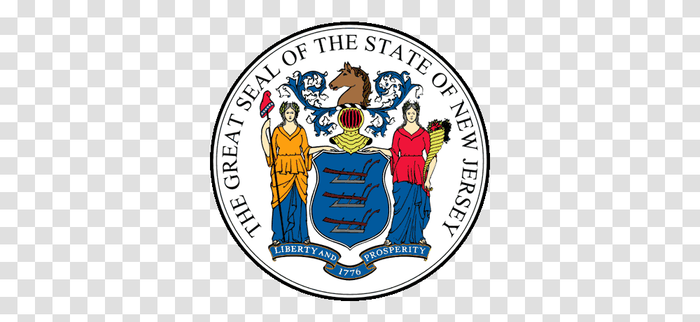 New Jersey State Seal Great Of New Jersey Driver License Logo, Symbol, Trademark, Person, Human Transparent Png