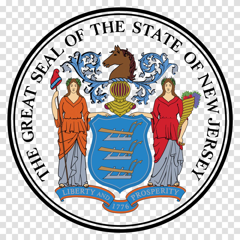 New Jersey State Seal Svg Vector New Jersey State Seal, Person, Art, Graphics, Drawing Transparent Png