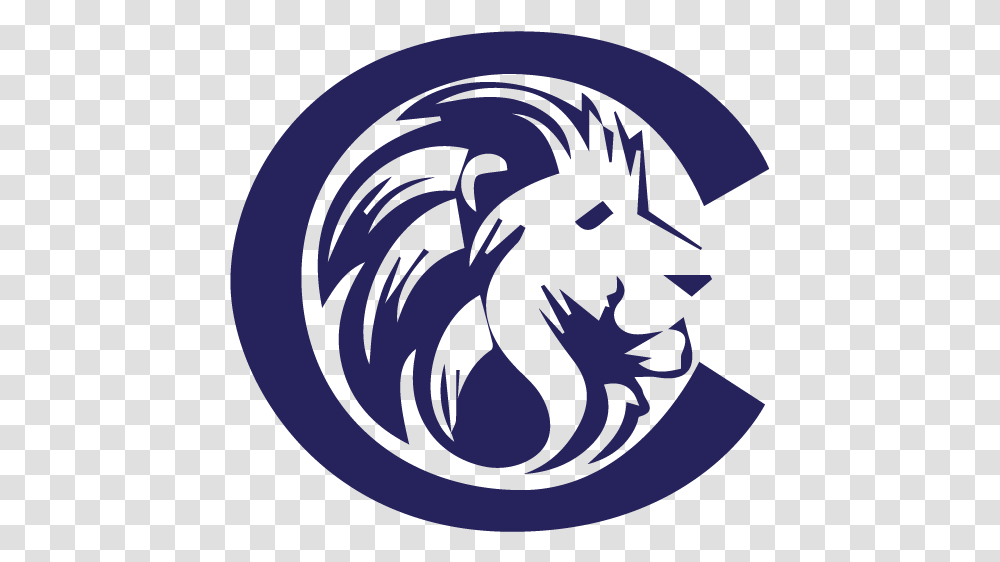 New Lady Lions Logo Head Blue01 - Crestwood Graphic Design, Dragon, Symbol, Trademark, Text Transparent Png