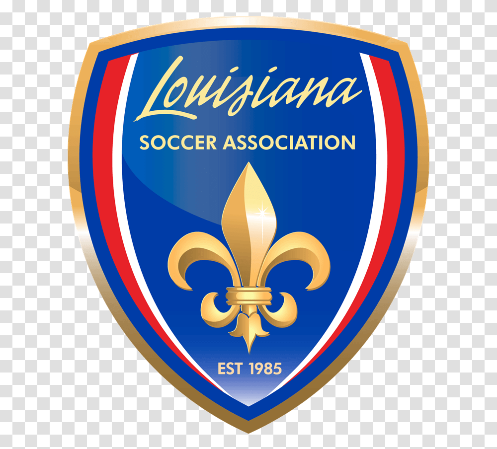 New Logo Final For Louisiana Louisiana Soccer Association, Trademark, Armor, Badge Transparent Png